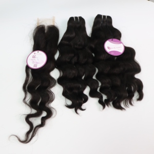 Venta al por mayor de cabello humano vietnamita paquetes de cabello crudo máquina de trama cuerpo ondulado colores y longitudes personalizados extensiones de cabello humano - Product Image 4