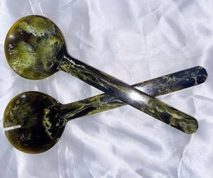 Servidor de ensalada de resina hecho a mano con textura suave, herramienta de comedor duradera para ajustes de mesa y presentación de comida fina - Product Image 2