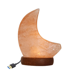USB Himalayan Salt <b>Lamp</b> Night Light Rock Crystal <b>Lamp</b> With <b>Wooden</b> <b>Base</b> For Home Bedroom Decoration - Product Image 5