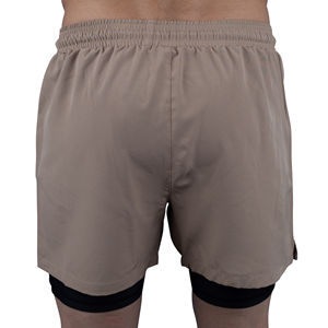 กางเกงขาสั้นเล่นยิมของผู้ชายแห้งเร็วสองชั้นกางเกง100% โพลีเอสเตอร์ใส่เล่นกีฬาแบบลำลอง - Product Image 4