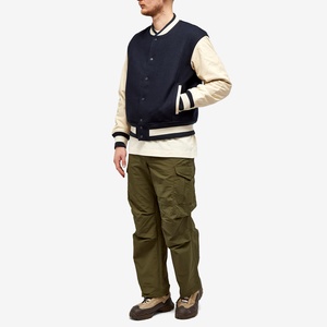 2025แจ็คเก็ตขนสัตว์มีกระดุมด้านหน้าสำหรับผู้ชายแจ็คเก็ตเบสบอลมีกระเป๋าลำลอง - Product Image 2