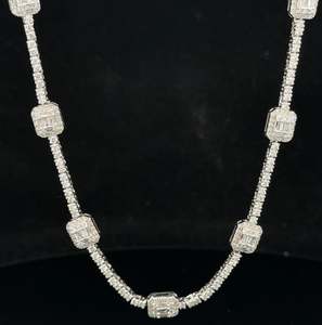 Chaîne de tennis VVS en diamant glacé de 3mm Bijoux pour hommes | Collier en diamant | Chaîne de tennis Hip Hop | Collier glacé - Product Image 1