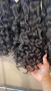 Extensiones de cabello humano natural sin procesar directo de la India Paquetes de cabello virgen Remy baratos sin procesar de los templos - Product Image 3