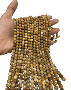 Stone Beads Picture jasper Beads Strand Stone Jewelry Loose Smooth Gemstone Healing <b>Necklace</b> Natural Crystal Wholesaler - Product Image 2