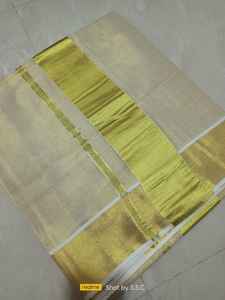 ชุดส่าหรีผ้าฝ้ายคีรัลลาทอเนื้อบางเบา ย้อมสีพื้น แห้งเร็ว เป็นมิตรกับสิ่งแวดล้อม สำหรับงานแต่งงานของเด็กผู้หญิง - Product Image 3