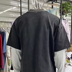 2024 nouvelle tendance DTG impression poids lourd personnalisé hommes T-Shirts manches longues et courtes à la mode Looks T-Shirts pour hommes - Product Image 3