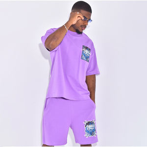 ชุดเสื้อผ้าฝ้ายลายพรางสำหรับผู้ชาย, ชุดเสื้อผ้าฝ้าย100% ลายพรางแบบลำลองฤดูร้อนมีแผงสีถ่านสำหรับกิจกรรมกลางแจ้ง - Product Image 3