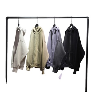 เสื้อฮู้ดมีซิปสำหรับผู้ชายเสื้อมีฮู้ดโอเวอร์ไซส์ผ้าฟลีซผ้าฝ้ายปรับแต่งโลโก้ได้ตามต้องการ - Product Image 5