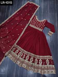 Heavy Pure Viscose Velvet Salwar <b>Suit</b> <b>Dress</b> Pakistani Bollywood Designer Salwar Kameez with Zari Embroidery Sequence Work <b>Suit</b> - Product Image 3