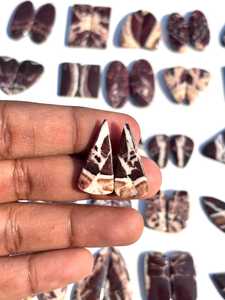 มะพร้าวธรรมชาติหินแจสเปอร์อัญมณีคู่100เปอร์เซ็นต์สำหรับนักออกแบบเครื่องประดับ - Product Image 4