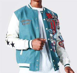 2025 nouvelle veste universitaire de baseball Letterman Street Style pour hommes personnalisée Logo avant prix de gros - Product Image 1