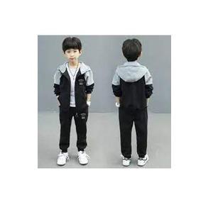 Vêtements pour enfants de taille personnalisée vêtements de sport pour enfants survêtement à fermeture éclair contrastée à panneau de poitrine pour enfants unisexes survêtements pour hommes - Product Image 5