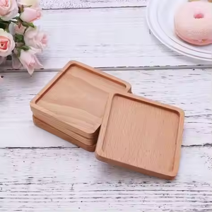 Dessous de verre en bois fabriqués à la main avec finition rustique de qualité supérieure pour un décor élégant de table basse en artisanat moderne par croissant - Product Image 1
