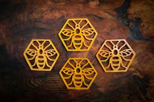 Juego de posavasos de madera rústica resistente al calor, almohadillas para bebidas de estilo minimalista elegante, perfecto para protección de piedra o cristalería - Product Image 3