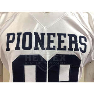 Venta al por mayor 100% poliéster fútbol americano Jersey personalizado equipo Jersey con mangas cortas transpirables - Product Image 4