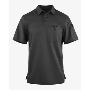 Costumes de gommage doux bleus pour hommes col en V taille régulière 3 poches uniformes de gommage d'infirmière médicale pour le personnel hospitalier - Product Image 3