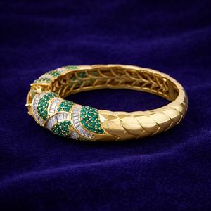 Bracelet jonc en argent sterling 925 serti de moissanite, bracelet statement pour femme, bijou hip-hop à porter au quotidien - Product Image 2