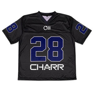 เสื้อเจอร์ซีย์ฟุตบอลย้อนยุคอเมริกันยูนิเซ็กซ์เสื้อครอปสตรีทแวร์ผ้าตาข่ายพิมพ์ลายแบบถ่ายเทความร้อนได้ตามต้องการขนาดพิเศษ - Product Image 2