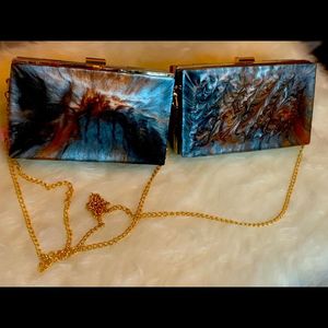 กระเป๋าคลัทช์ทำด้วยมือทำจากเรซินธรรมชาติหรูหราพร้อมงานปักที่เป็นมิตรกับสิ่งแวดล้อมดีไซน์ปรับแต่งได้ราคาดีที่สุด - Product Image 2