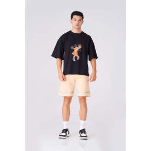 Camiseta negra de gran tamaño para la moda diaria - Product Image 3