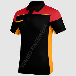 Vente en gros de vêtements de sport imprimés à manches courtes en polyester avec impression numérique personnalisée de haute qualité Polo de motocross Pit Crew - Product Image 1