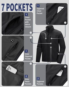 Men <b>Fleece</b> <b>Lined</b> Polyester Softshell <b>Jacket</b> Men's New 2025 Soft <b>Jacket</b> Custom logo Soft Shell Waterproof Windproof Windbreaker - Product Image 3