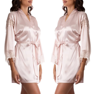 ชุดนอนผ้าไหมผ้าซาตินหรูหราสำหรับผู้หญิงชุดกลางคืนสำหรับเจ้าสาวชุดปาร์ตี้งานแต่งงานชุดกิโมโนสำหรับผู้หญิง - Product Image 6