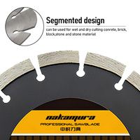 Lame de scie diamantée segmentée de 4,5'' pour découpe à sec du béton, procédé de pressage à chaud, OEM pour la découpe de la pierre