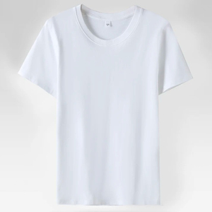 T-shirt décontracté pour homme en coton 100% à col rond et manches courtes, coupe classique, écologique et respirant pour l'été - Product Image 1