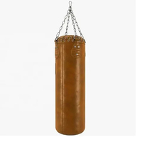 Sac de boxe lourd en cuir PU avec logo personnalisé outil d'entraînement de haute qualité pour hommes pour Gym Fitness sacs de sable à la mode