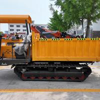 Transporteur agricole sur chenilles avec benne basculante, dumper diesel sur chenilles pour travaux sur les pentes