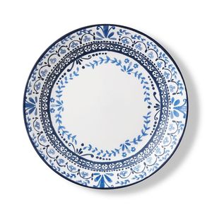 Assiette de service ronde de style moderne pour buffet, finition blanc laqué, pour la décoration de table. - Product Image 4