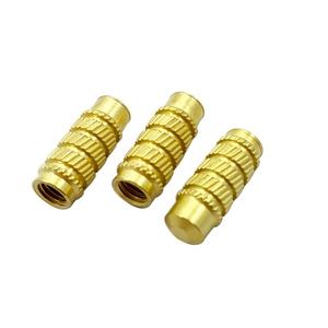 Insert en laiton Vietnam vente en gros écrou fileté en acier inoxydable écrou moleté en laiton 3/8 M2 M3 M4 M5 M6 6.3mm 10mm - Product Image 4