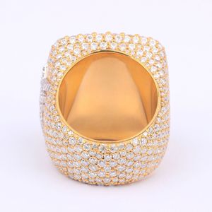 Anillo de compromiso de Halo de diamante con corte de cojín azul con acentos para anillo de mujer - Product Image 2