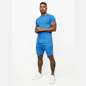 2025 qualité 100% coton Twin Set dernière conception Style personnalisé plaine doux col rond décontracté couleur unie court imprimé tricoté - Product Image 1