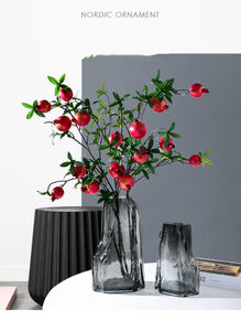 Florero de cristal transparente en forma de rocalla de alta calidad, decoración de escritorio, florero de cristal negruzco - Product Image 4