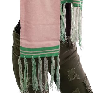 Pink Green Scarf Women Fashion Knit Winter Scarf Soft Warm <b>Wrap</b> <b>Shawl</b> Casual Outdoor Neck Accessory Stylish Apparel Wholesale - Product Image 4