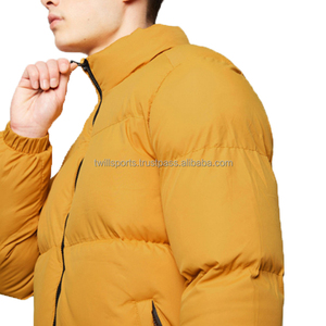 2026 <b>Top</b> Selling Men's High Quality <b>Bubble</b> Puffer Jacket Canvas Street Wear with Stand Collar Winter Warm Option - Product Image 4