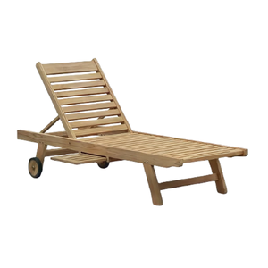 Chaises longues pliantes en bois massif écologiques modernes très vendues, mobilier d'extérieur de haute qualité - Product Image 1