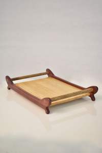 Bandeja rectangular de madera con diseño de bebidas, acabado Natural, tamaño estándar para el hogar y la boda, bandeja para servir alimentos hecha a mano - Product Image 3