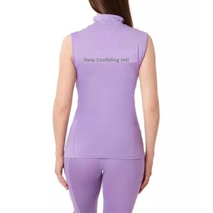 Custom <b>Long</b> <b>Sleeve</b> Horse Riding Portable <b>Base</b> <b>Layer</b> Four Way Stretchy Equestrian Clothing Tops Horse Riding Shirts For Ladies - Product Image 6