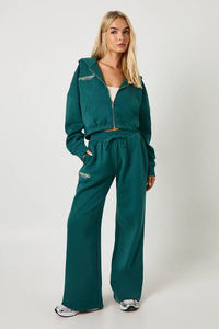 Conjunto Deportivo de 2 Piezas para Mujer, Invierno, Casual, Ecológico, con Capucha, Pantalones Deportivos Transpirables - Product Image 5