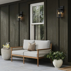 Deux places Double canapé corde teck bois jardin canapés vivant-Dakia - Product Image 4