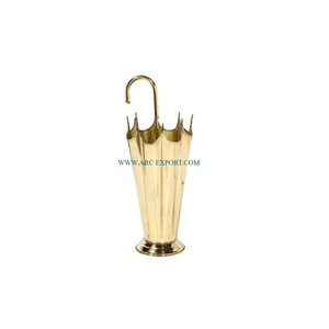 Porte-parapluie métallique poli or de grande taille de qualité supérieure le plus vendu porte-parapluie de nouveau style moderne fabriqué à la main - Product Image 1