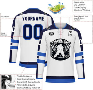 เสื้อทีมฮ็อกกี้น้ำแข็งโพลีเอสเตอร์100% ทนทานน้ำหนักเบาชื่อทีมแห้งเร็ว - Product Image 2