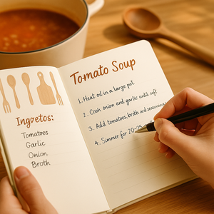 Lacon ấm cúng nhà bếp công thức Tạp Chí với màu nước rau và đồ dùng minh họa bìa cứng thực phẩm kế hoạch máy tính xách tay quà tặng - Product Image 4