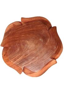 Plato de servicio de madera redonda sólida de la mejor calidad para aperitivos de frutas secas para fiesta, hogar, restaurante, plato de madera de alta calidad - Product Image 4