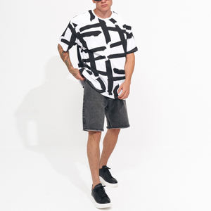 Camiseta de Gran Tamaño con Diseño de Logotipo Personalizado, 100% Algodón de Alta Calidad, Impresión Serigráfica, Estilo Urbano, Secado Rápido, Transpirable, Manga Corta - Product Image 6