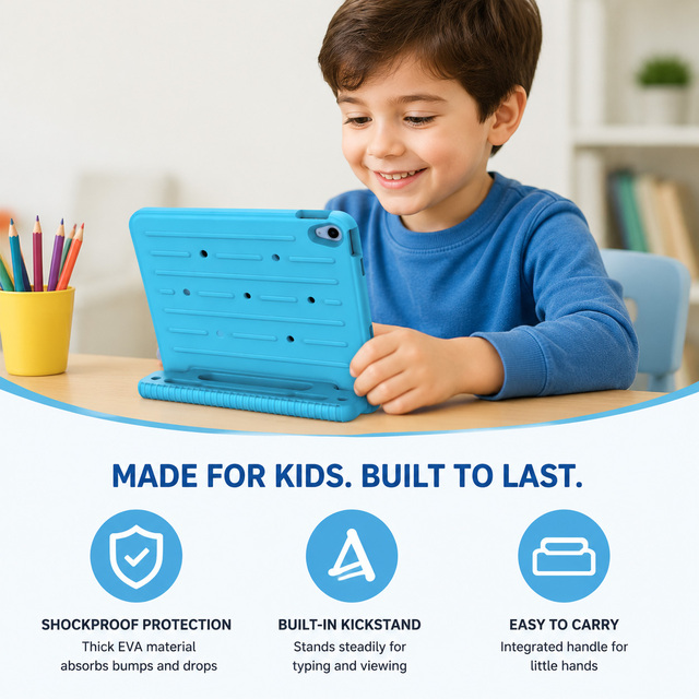 Wholesale School Kids Shockproof Kickstand Silicone Case for iPad 11 A16 iPad 10 10.9 Inch