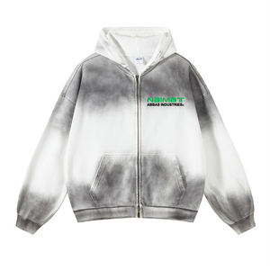 Sudadera con Capucha y Cremallera para Hombre, de Algodón/Poliéster, Personalizada, Holgada, con Doble Cremallera, de Forro Polar Grueso de 320g, Estilo Urbano - Product Image 5